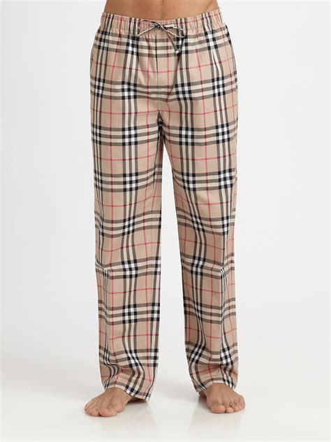 burberry check pajama pants